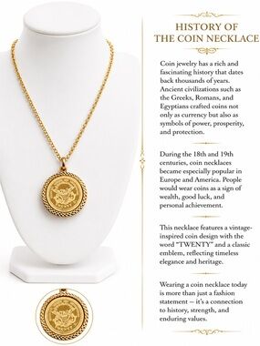 Gold Coin Pendant Necklace - Timeless Women's Gold Jewelry